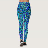 Ozean-Mandalas Leggings (Rückseite)
