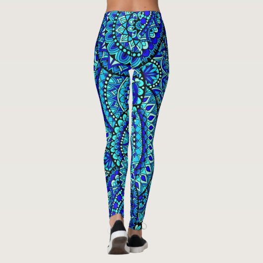 Ozean-Mandalas Leggings (Rückseite)