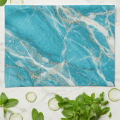 Ozean Marmor Eleganter Minimalstil Geschirrtuch (Gefaltet)
