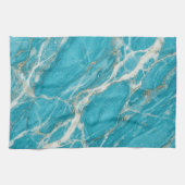 Ozean Marmor Eleganter Minimalstil Geschirrtuch (Horizontal)
