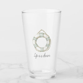 Ozean Meer Mint Weiß Rund Schwimmendes Gerät Glas