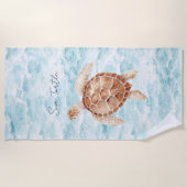 Ozean-Meeres-Schildkröte Strandtuch (Vorderseite)