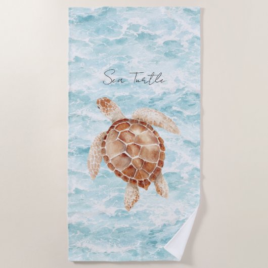 Ozean-Meeres-Schildkröte Strandtuch (Vorderseite)