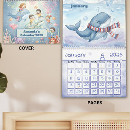 Ozean Meeresleben Personalisierter Kinderkalender Kalender