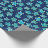Ozean-Meeresschildkröten Geschenkpapier (Ecke)