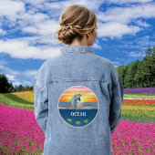 Ozean, Meeresschildkröten und Dolphin Jeansjacke