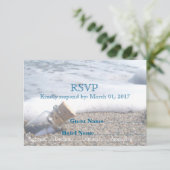 Ozean | Meldung in einer Flasche mit 3,5" x 5" Rsv RSVP Karte (Stehend Vorderseite)