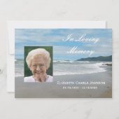 Ozean mit Foto-Memorial Service Einladungen (Vorderseite)