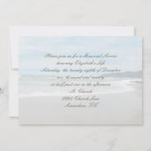 Ozean mit Foto-Memorial Service Einladungen (Rückseite)