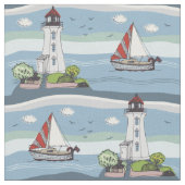 Ozean-Mustergewebe Stoff (Nahaufnahme)