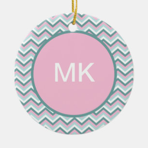 Ozean-Nebel-Zickzack Muster Keramikornament