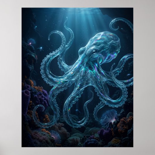 Ozean Oktopus Abgrundtiefen Poster (Vorne)