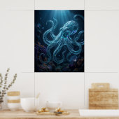 Ozean Oktopus Abgrundtiefen Poster (Küche)