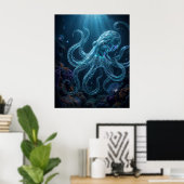 Ozean Oktopus Abgrundtiefen Poster (Heimbüro)