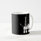 Ozean-Ölfeld-Bohrer-Bohrinsel Kaffeetasse (VorderseiteRechts)