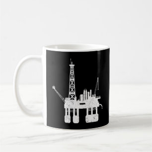 Ozean-Ölfeld-Bohrer-Bohrinsel Kaffeetasse