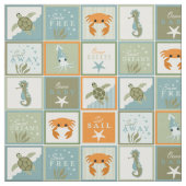 Ozean-Patchwork Stoff (Muster)