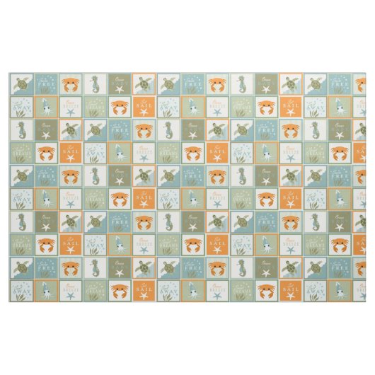 Ozean-Patchwork Stoff (Fat Quarter (45,7 x 55,9 cm))