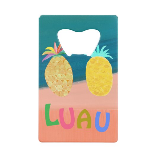 Ozean-Pineapple-Luau Geldbeutel Flaschenöffner (Vorderseite)