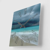 Ozean Quadratische Wanduhr (Winkel)