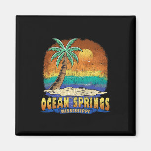 Ozean Quellen Mississippi Vintage abgenutzt Souven Magnet
