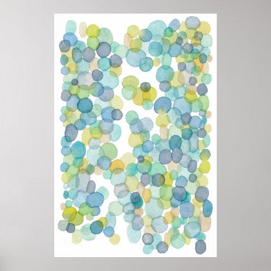 Ozean reflektiert Kunstdruck eines Wasserfarbmaler Poster (Vorne)