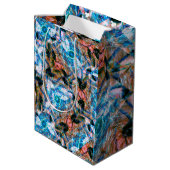 Ozean-Rose-Kaleidoskop Mittlere Geschenktüte (Rückseite Schrägansicht)