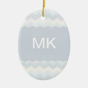 Ozean schattiert den Zickzack Watercolor Keramik Ornament