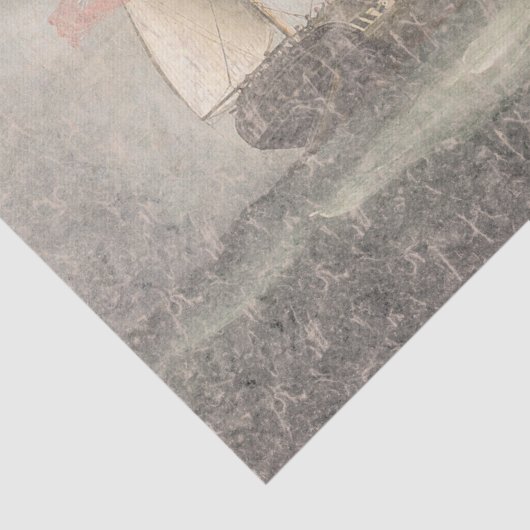 Ozean-Scherer-Segelschiff-Boots-Seeseidenpapier Seidenpapier (Detail)