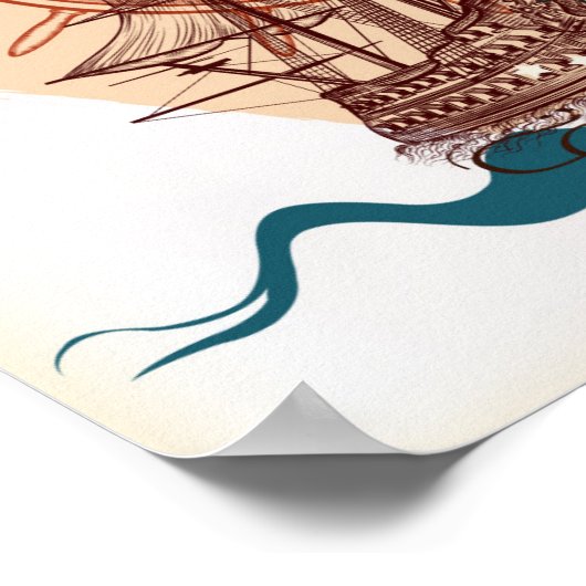 Ozean/Schiff Poster (Ecke)