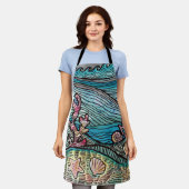 Ozean Schürze (Getragen)