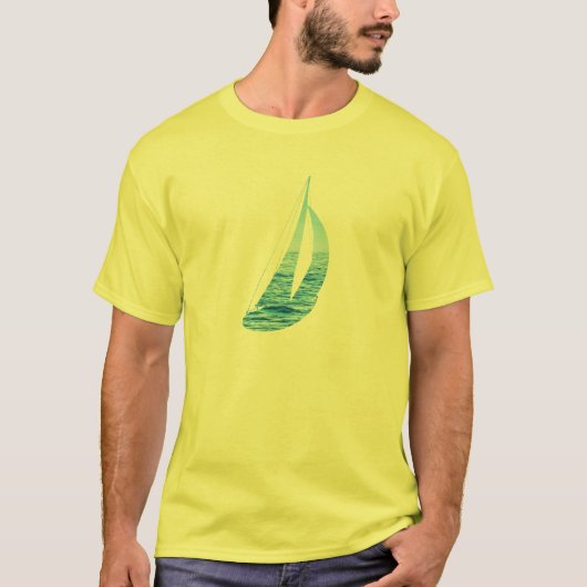 Ozean-Segelboot T-Shirt (Vorderseite)