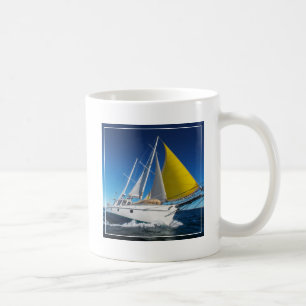 Ozean-Segeln in einer Yacht Kaffeetasse