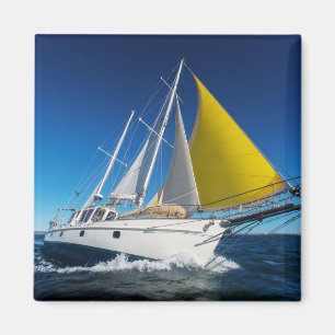 Ozean-Segeln in einer Yacht Magnet