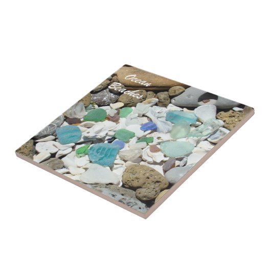 Ozean setzt Fliesenkunst dekoratives blaues Fliese (Seite)