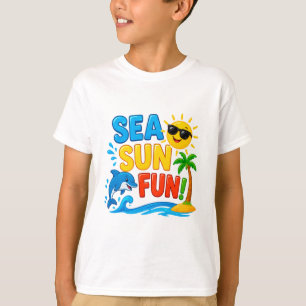 ☀️ Ozean Sommer Grafik Für Strand Kinder 🌊 T-Shirt