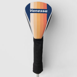 Ozean-Sonne-Herbst-Pin-Streifen mit Namen Golf Headcover