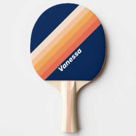 Ozean-Sonne-Herbststreifen mit Namen Tischtennis Schläger