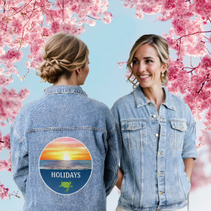 Ozean-, Sonnen- und Meeresschildkröten-Urlaub Jeansjacke