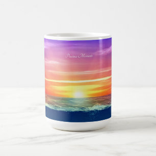 Ozean Sonnenaufgang & Kalligrafie Kaffeetasse