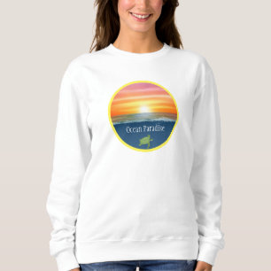 Ozean-Sonnenaufgang und Schildkröte Sweatshirt