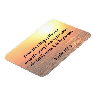 Ozean-Sonnenaufgangmagnet des Psalms 113 Magnet