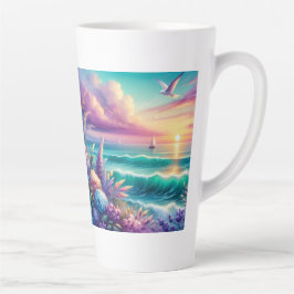 Ozean-Sonnenuntergang-Latte-Mug 12 oz & 17 oz Milchtasse