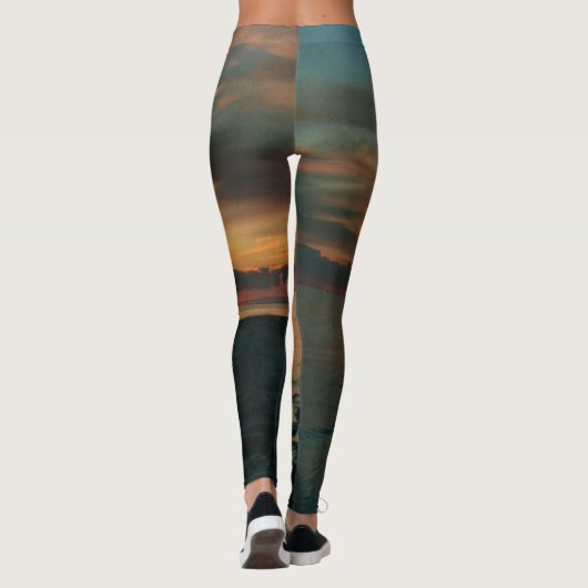 Ozean-Sonnenuntergang-Leggings Leggings (Rückseite)