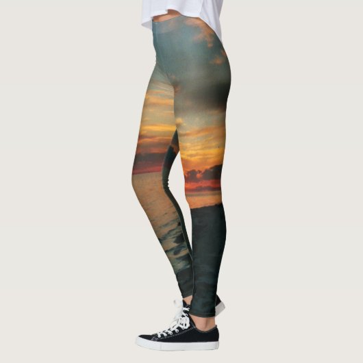 Ozean-Sonnenuntergang-Leggings Leggings (Links)