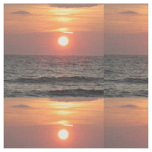 Ozean-Sonnenuntergang Stoff (Nahaufnahme)
