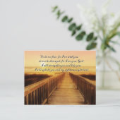 Ozean, Sonnenuntergang und Bibel Verse Postkarte (Stehend Vorderseite)