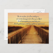 Ozean, Sonnenuntergang und Bibel Verse Postkarte (Vorne/Hinten)