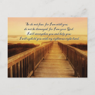 Ozean, Sonnenuntergang und Bibel Verse Postkarte