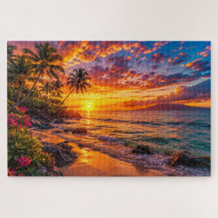 Ozean-Sonnenuntergangs-Escape-Puzzle Puzzle